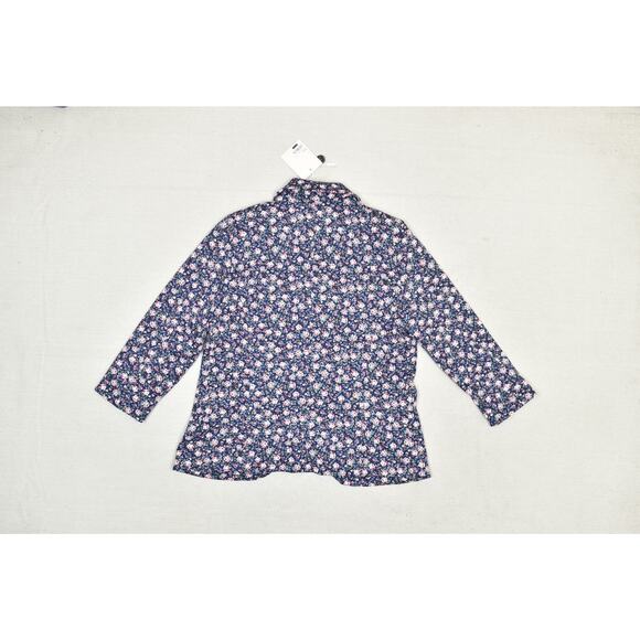 NEW Lauren Conrad women Blazer Jacket Size S Floral Blue Multicolor Polyster - Picture 3 of 8